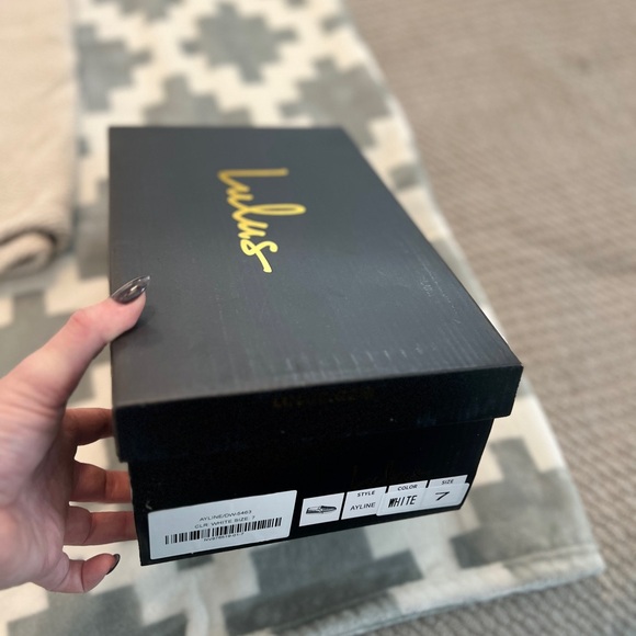 Lulus White Pearl Flatform Slip-On Sneakers - NWT - Fit like size 6.5. - Picture 4 of 8